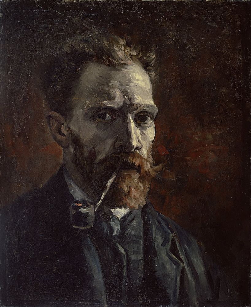 Self-portrait with pipe art print by Vincent van Gogh for $57.95 CAD