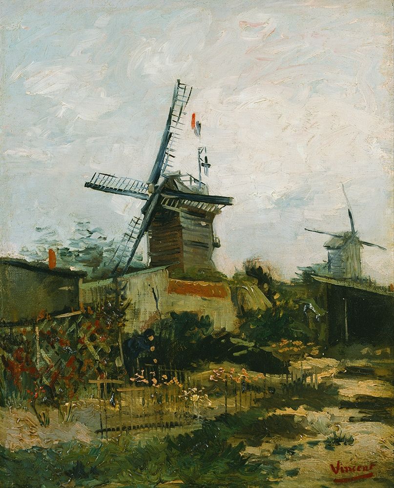 Windmills on Montmartre art print by Vincent van Gogh for $57.95 CAD