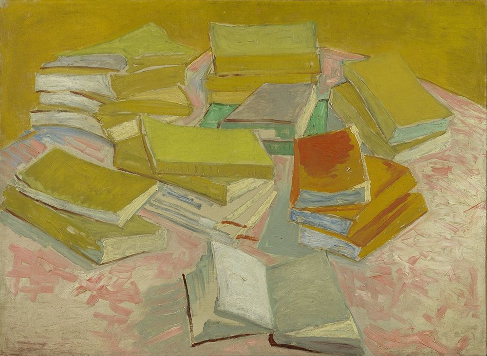 Piles of French novels art print by Vincent van Gogh for $57.95 CAD