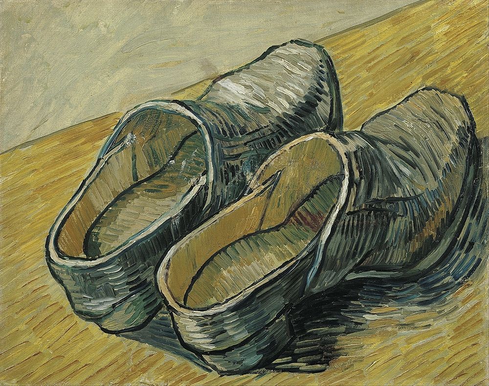 A pair of leather clogs art print by Vincent van Gogh for $57.95 CAD