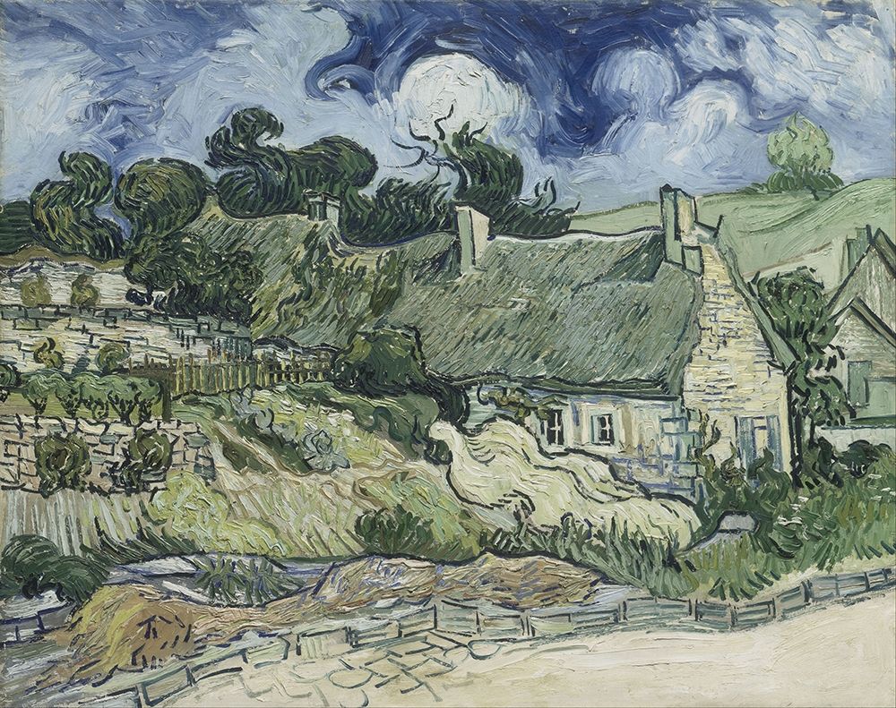 Thatched Cottages at Cordeville art print by Vincent van Gogh for $57.95 CAD