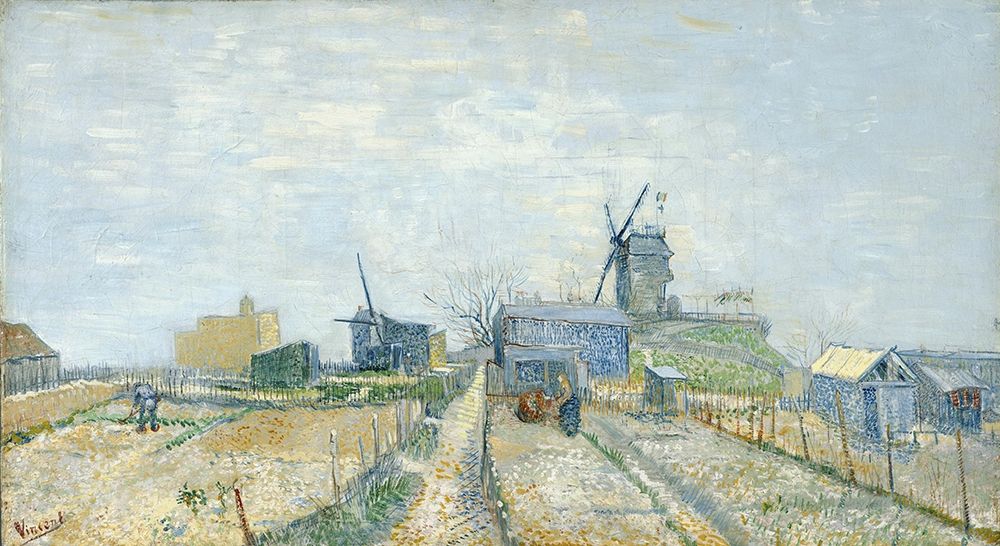 Montmartre, mills and vegetable gardens art print by Vincent van Gogh for $57.95 CAD