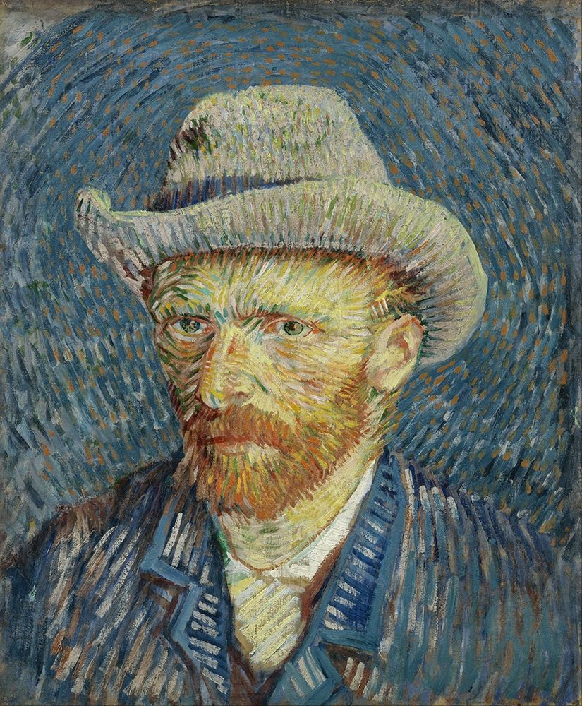 Self-portrait with grey felt hat art print by Vincent van Gogh for $57.95 CAD