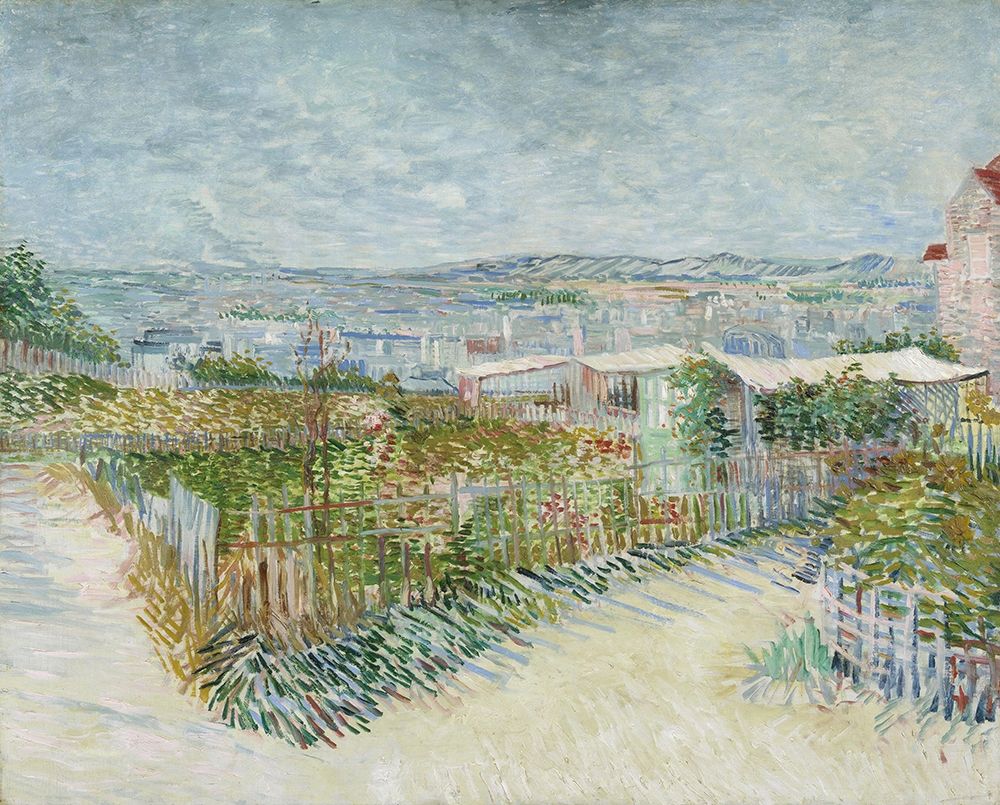 Montmartre, behind the Moulin de la Galette art print by Vincent van Gogh for $57.95 CAD