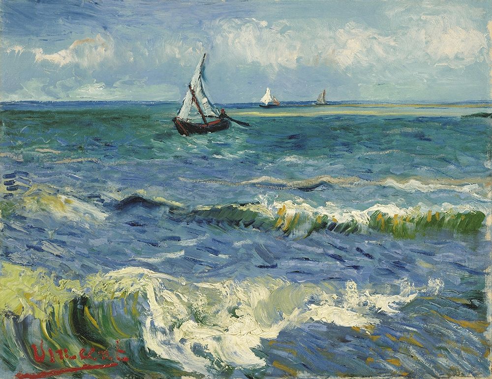 Seascape near Les Saintes-Maries-de-la-Mer art print by Vincent van Gogh for $57.95 CAD