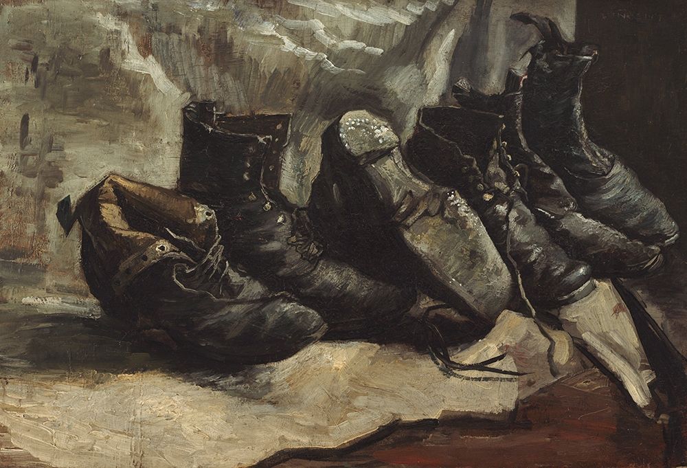 Three pairs of shoes art print by Vincent van Gogh for $57.95 CAD