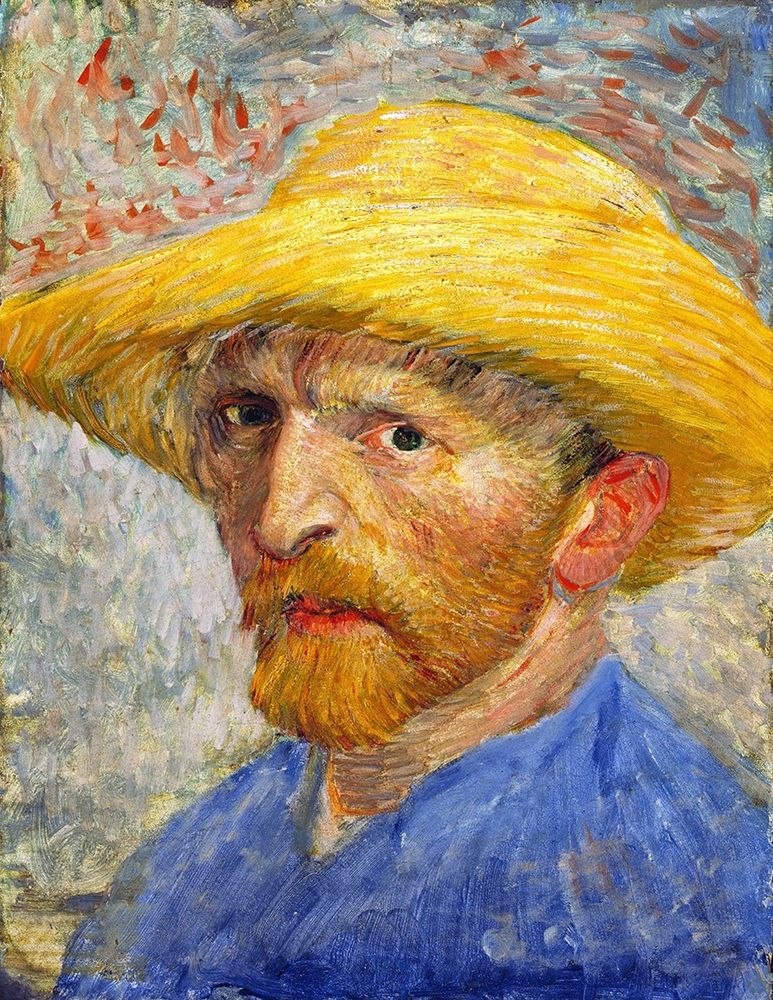 Self-portrait with Straw Hat art print by Vincent van Gogh for $57.95 CAD