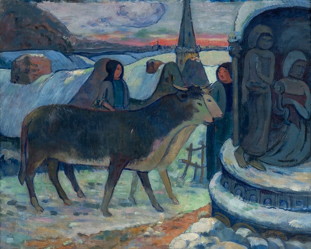 Christmas Night, The Blessing of the Oxen art print by Paul Gauguin for $57.95 CAD