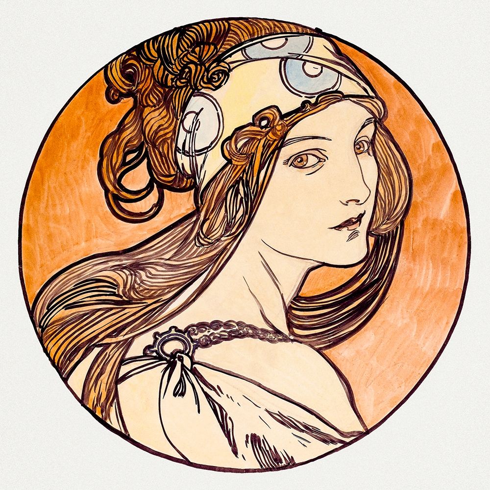 Stained glass window for the facade of the Fouquet boutique art print by Alphonse Mucha for $57.95 CAD