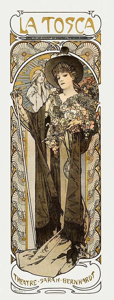 La Tosca-Sarah Bernhardt art print by Alphonse Mucha for $57.95 CAD