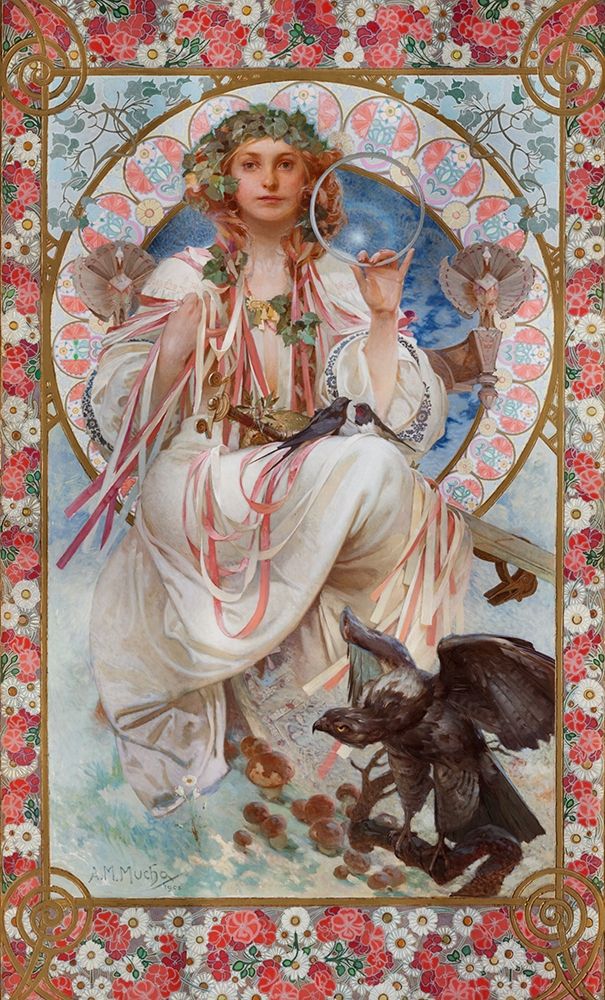 Josephine Crane Bradley as Slavia art print by Alphonse Mucha for $57.95 CAD