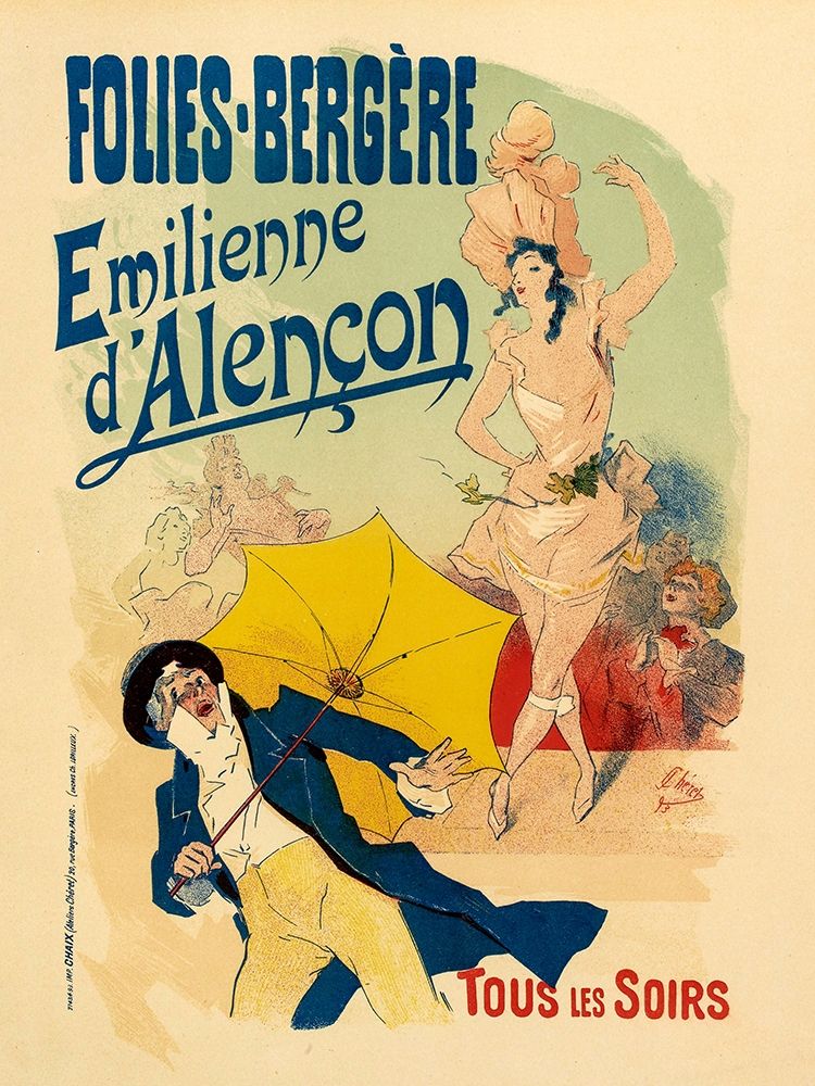 Folies Bergere Emilienne dAlencon art print by Jules Cheret for $57.95 CAD