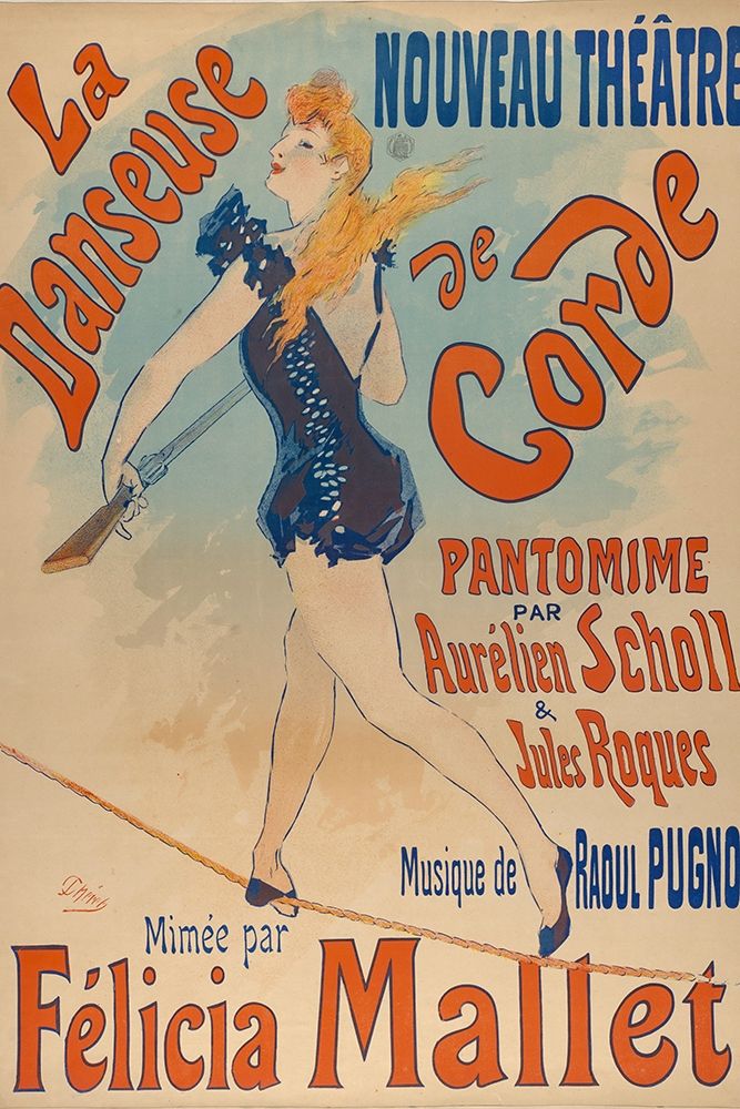 La danseuse de corde-1891 art print by Jules Cheret for $57.95 CAD