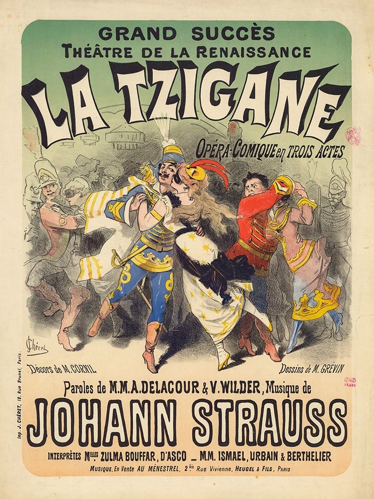 La Tzigane art print by Jules Cheret for $57.95 CAD