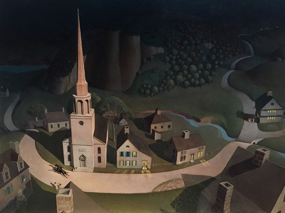 Midnight Ride of Paul Revere art print by Grant Wood for $57.95 CAD