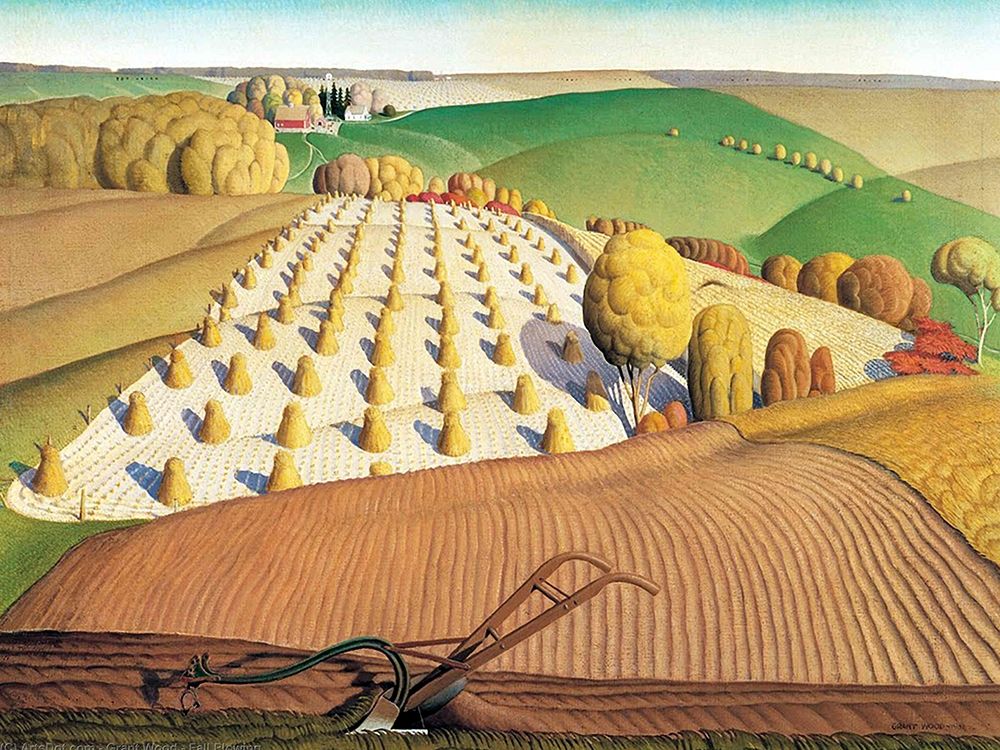 Fall Plowing art print by Grant Wood for $57.95 CAD