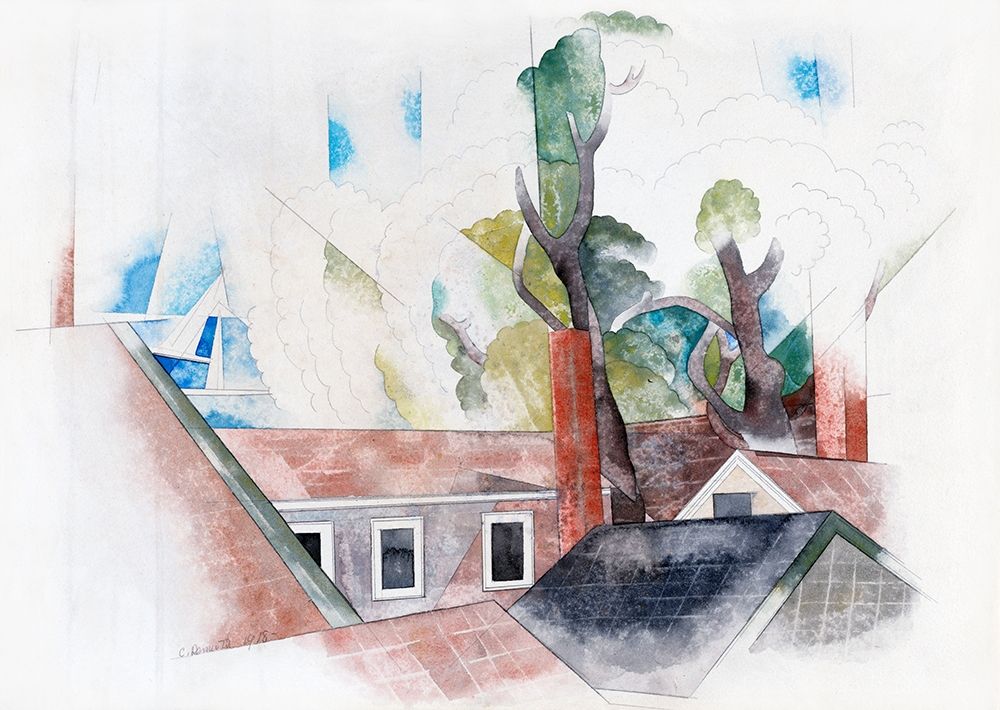 Rooftops and Trees art print by Charles Demuth for $57.95 CAD