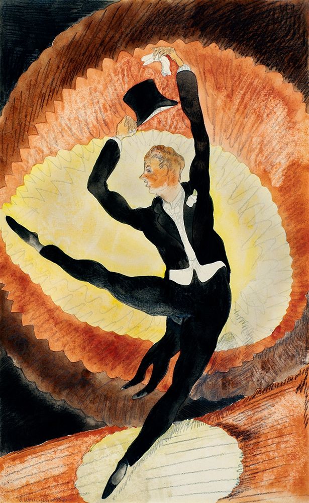 In Vaudeville-Acrobatic Male Dancer with Top Hat art print by Charles Demuth for $57.95 CAD