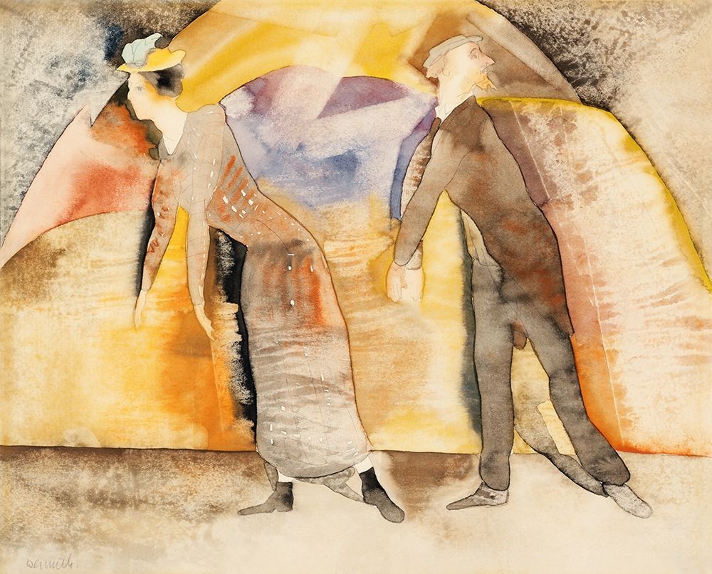 In Vaudeville-Woman and Man on Stage art print by Charles Demuth for $57.95 CAD