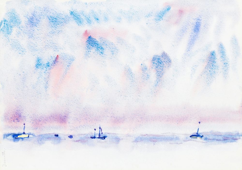 Bermuda Sky and Sea with Boats art print by Charles Demuth for $57.95 CAD