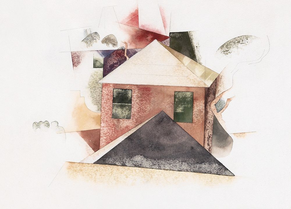 Houses with Red art print by Charles Demuth for $57.95 CAD