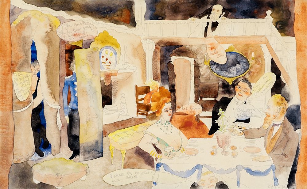 Lulu and Alva SchÃ¶n at Lunch art print by Charles Demuth for $57.95 CAD