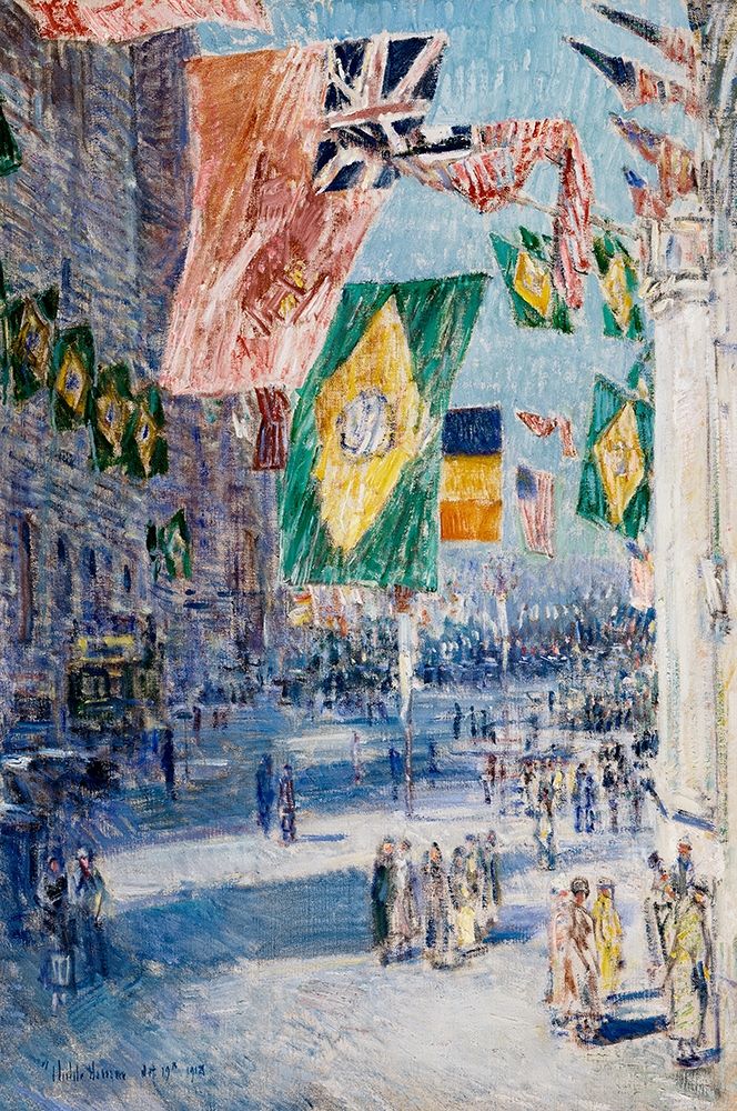 Avenue of the Allies-Brazil-Belgium art print by Childe Hassam for $57.95 CAD