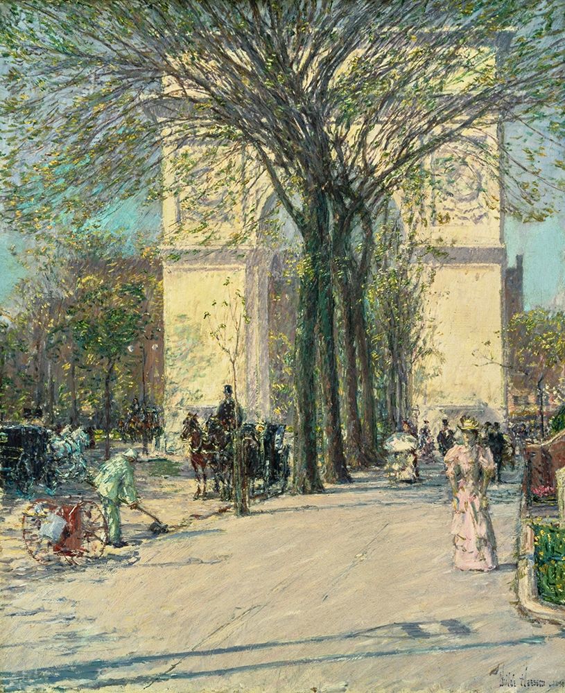 Washington Arch-Spring art print by Childe Hassam for $57.95 CAD