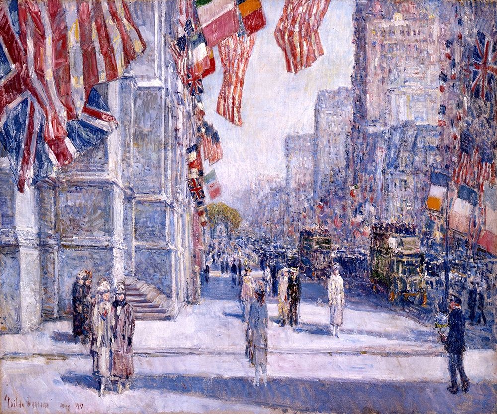 Early Morning on the Avenue in May 1917 art print by Childe Hassam for $57.95 CAD