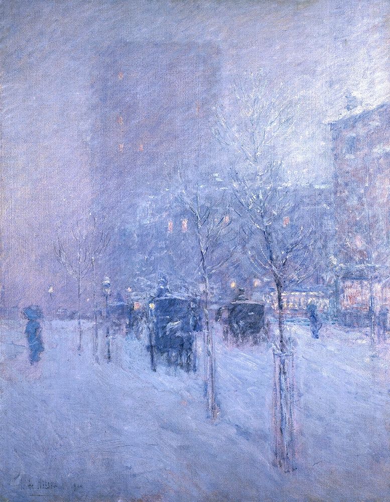 Late Afternoon-New York-Winter art print by Childe Hassam for $57.95 CAD