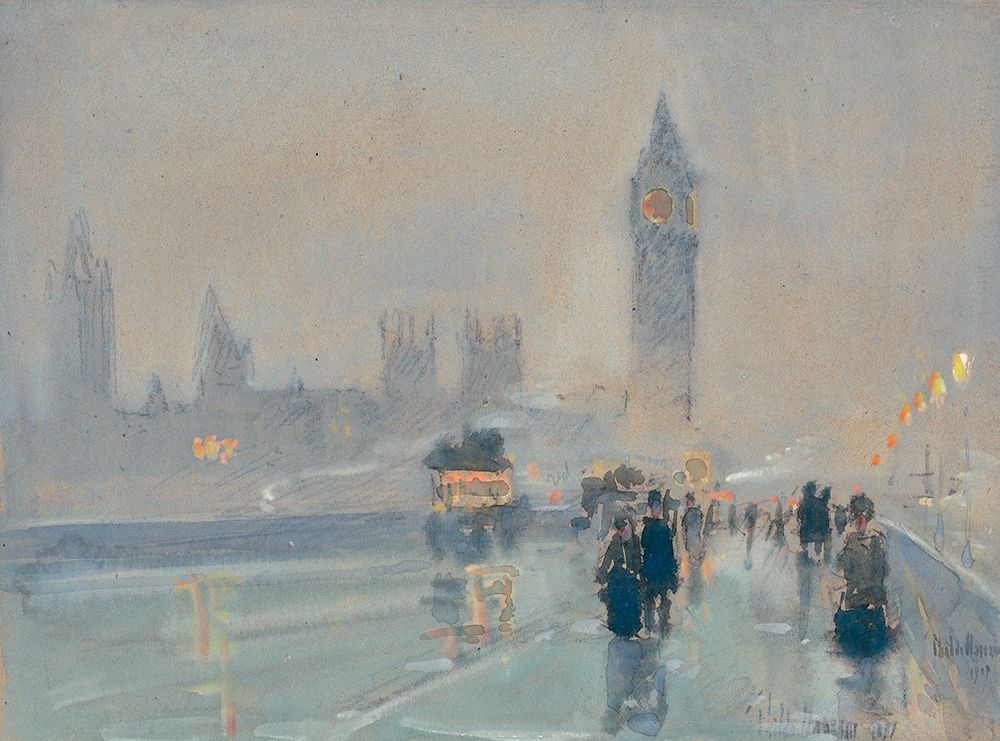 Big Ben art print by Childe Hassam for $57.95 CAD