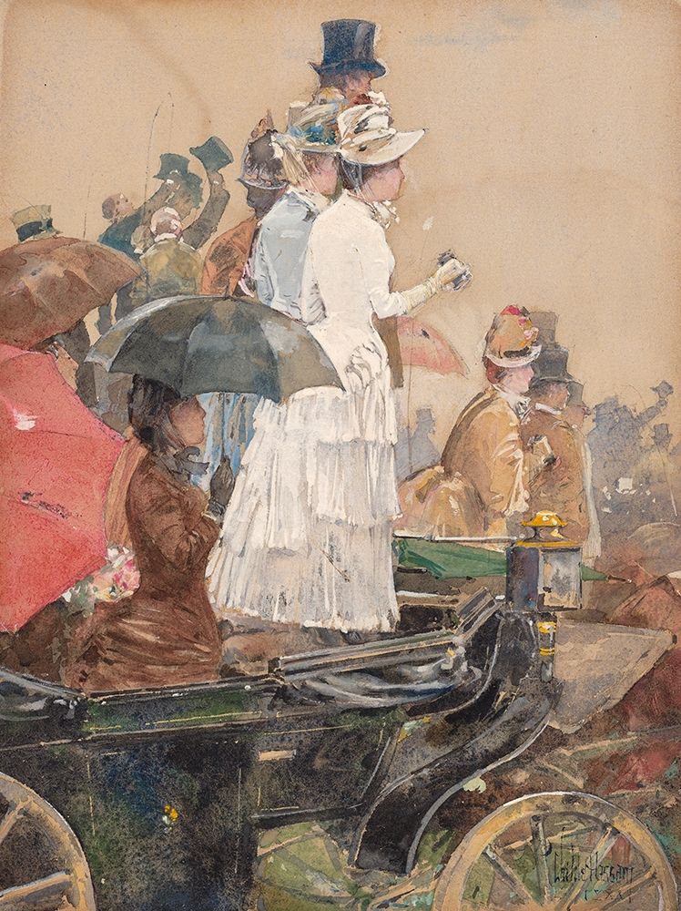 Spectators at the Grand Prix art print by Childe Hassam for $57.95 CAD