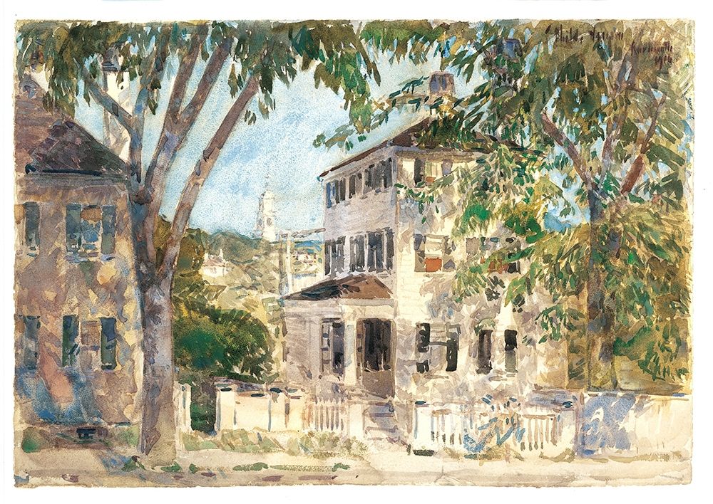 Street in Portsmouth art print by Childe Hassam for $57.95 CAD