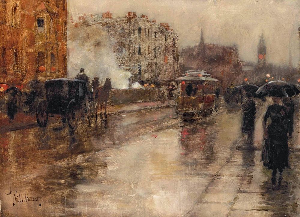 Rainy Day-Boston art print by Childe Hassam for $57.95 CAD