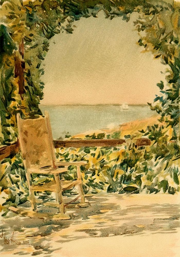 Sunny Chair art print by Childe Hassam for $57.95 CAD