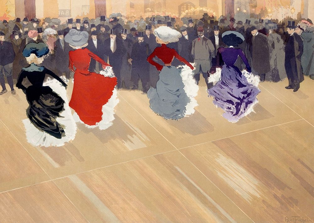 The quadrille at the Moulin-Rouge art print by Louis Abel-Truchet for $57.95 CAD