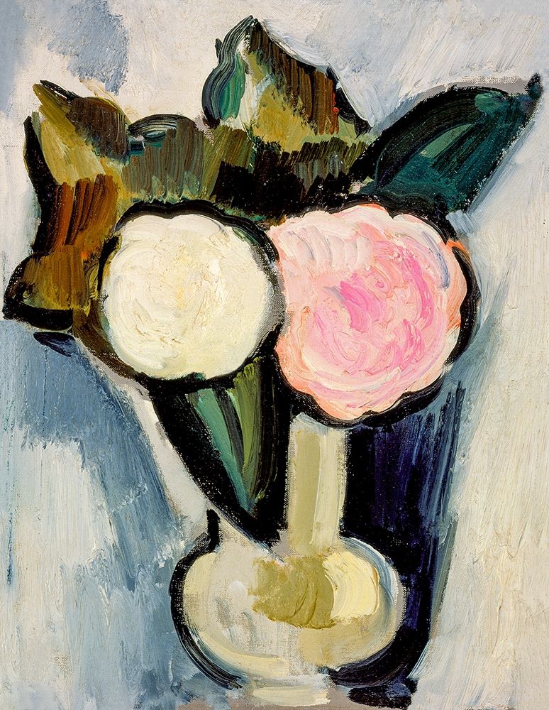Pink and White Flowers in a Vase art print by Marsden Hartley for $57.95 CAD