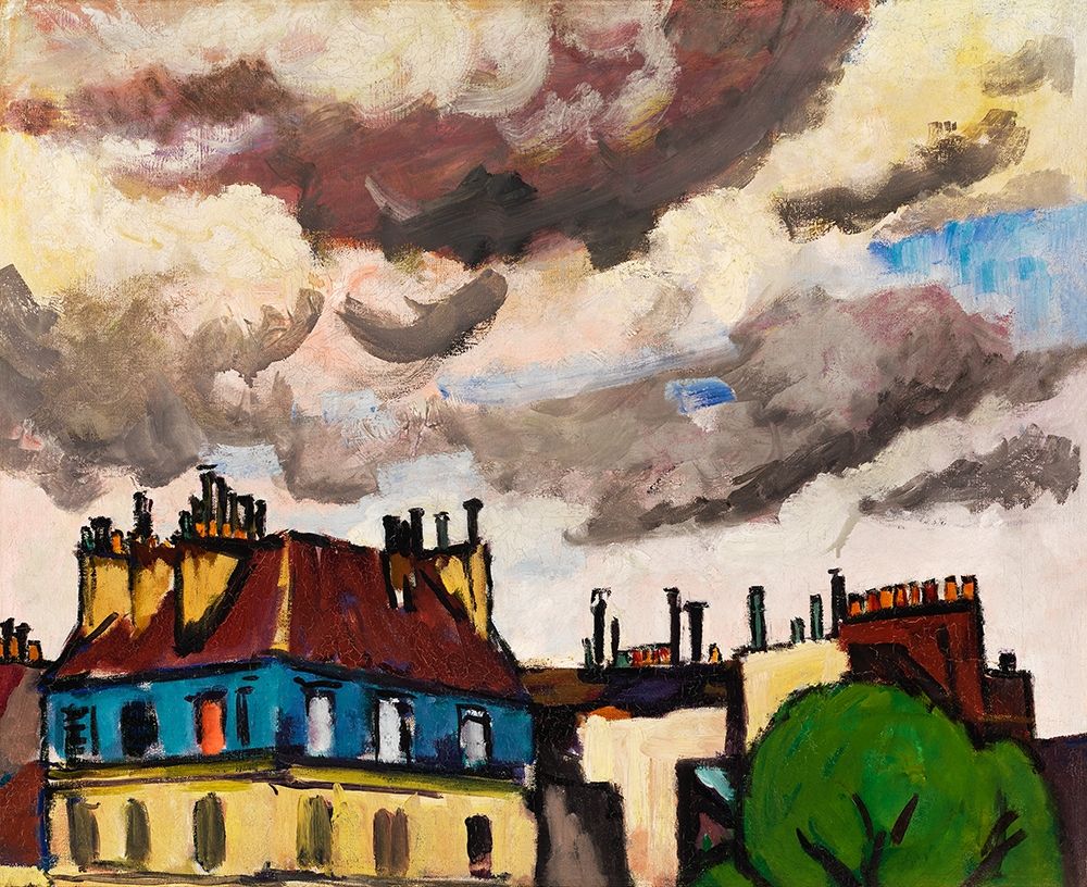 Rooftops and Clouds-Paris art print by Henry Lyman Sayen for $57.95 CAD