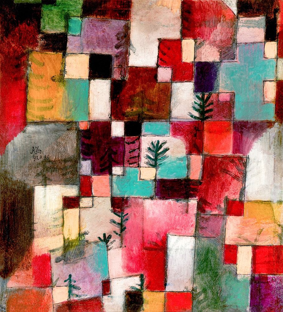 Red green and Violet Yellow Rhythms art print by Paul Klee for $57.95 CAD
