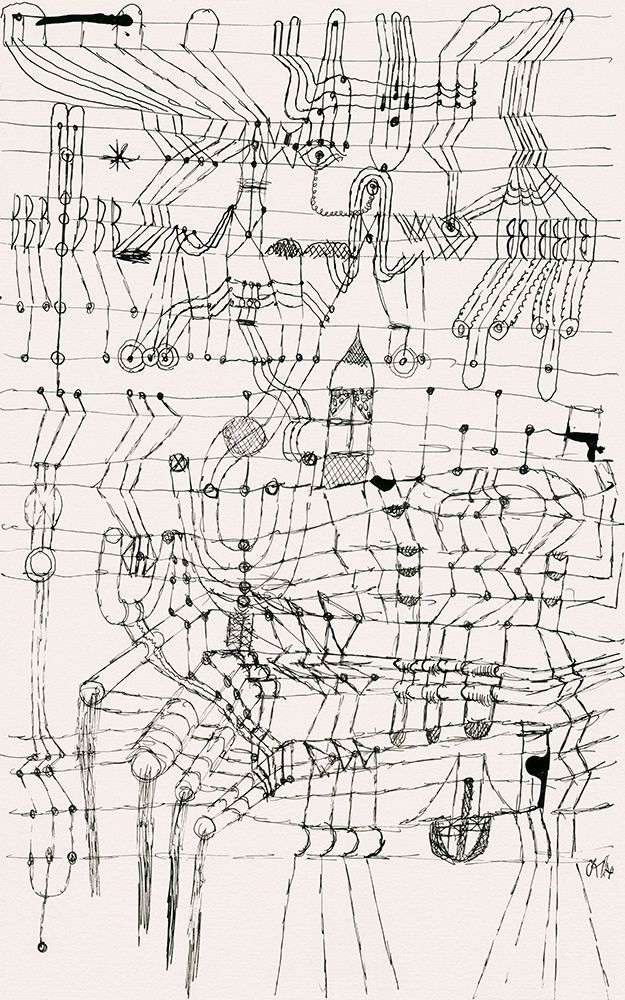 Drawing Knotted in the Manner of a Net art print by Paul Klee for $57.95 CAD