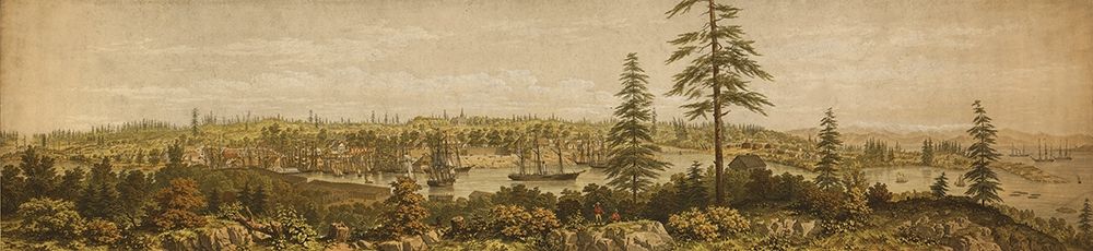 View of Victoria Vancouver Island 1860 art print by Vintage Places for $57.95 CAD