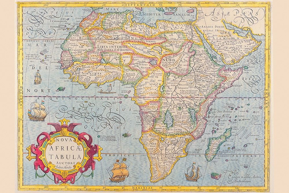 Africa art print by Jodocus Hondius for $57.95 CAD