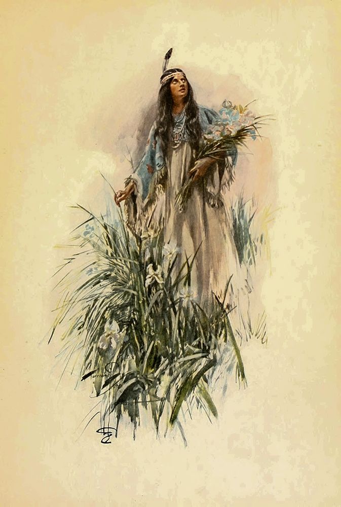 The Lonely Maiden from The Song of Hiawatha 1906 art print by Harrison Fisher for $57.95 CAD