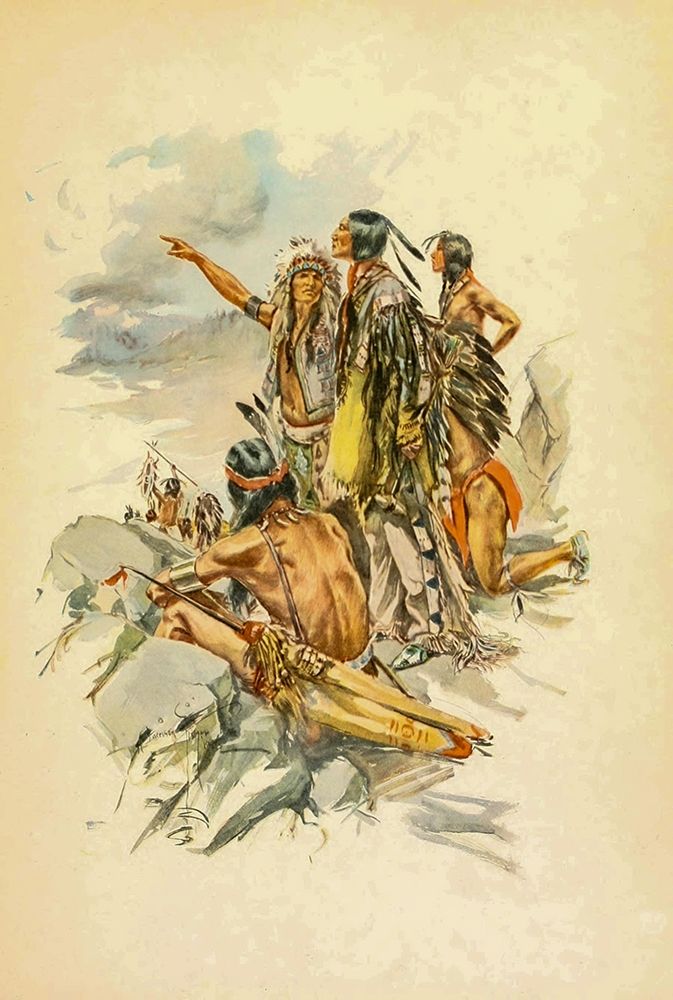 To the Mountains from The Song of Hiawatha 1906 art print by Harrison Fisher for $57.95 CAD