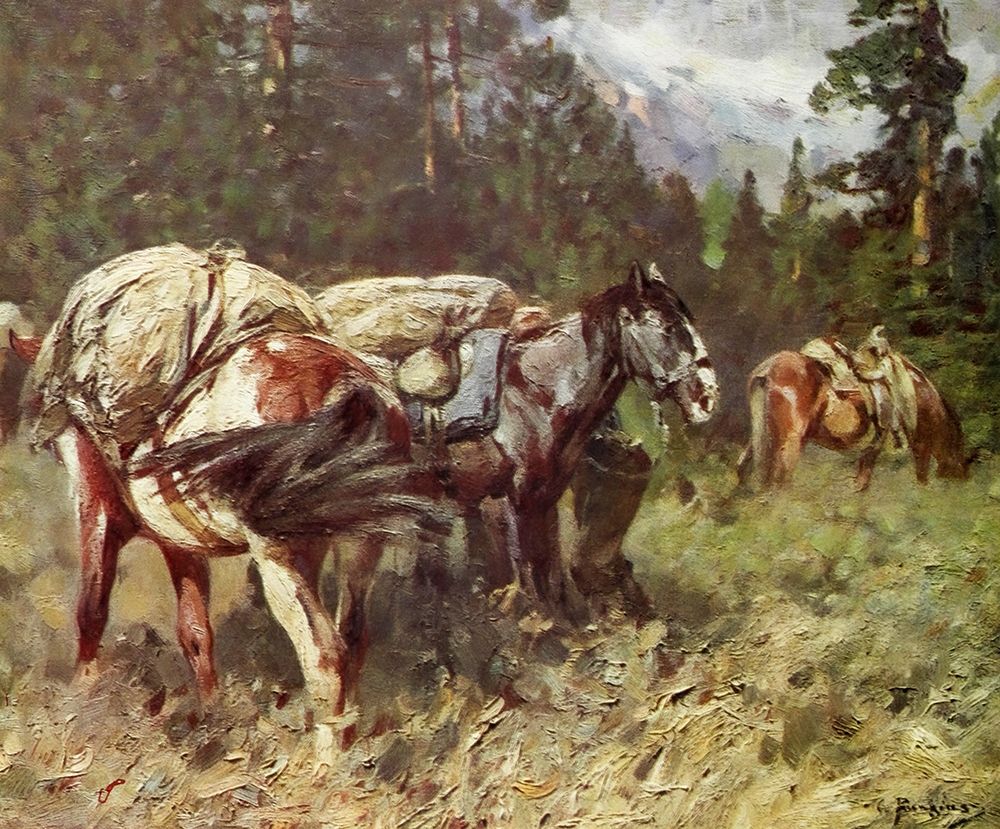 Delay on the trail art print by Carl Rungius for $57.95 CAD
