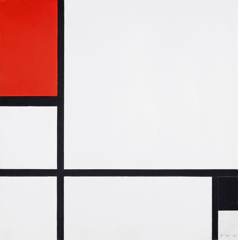 Composition No. I-with red and black art print by Piet Mondrian for $57.95 CAD