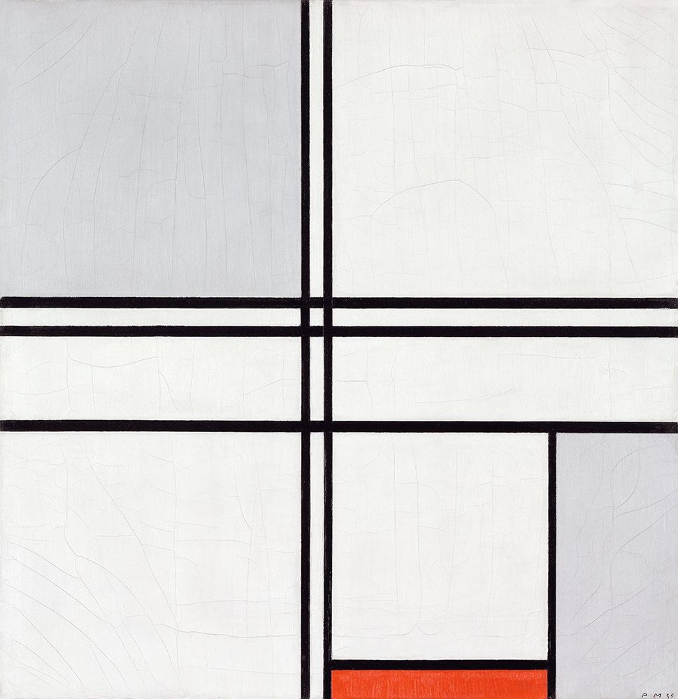Composition No. 1 Gray-Red art print by Piet Mondrian for $57.95 CAD