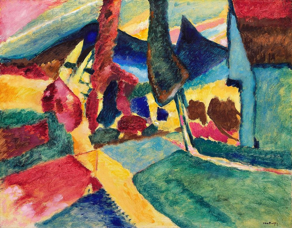 Landscape with Two Poplars 1912 art print by Wassily Kandinsky for $57.95 CAD