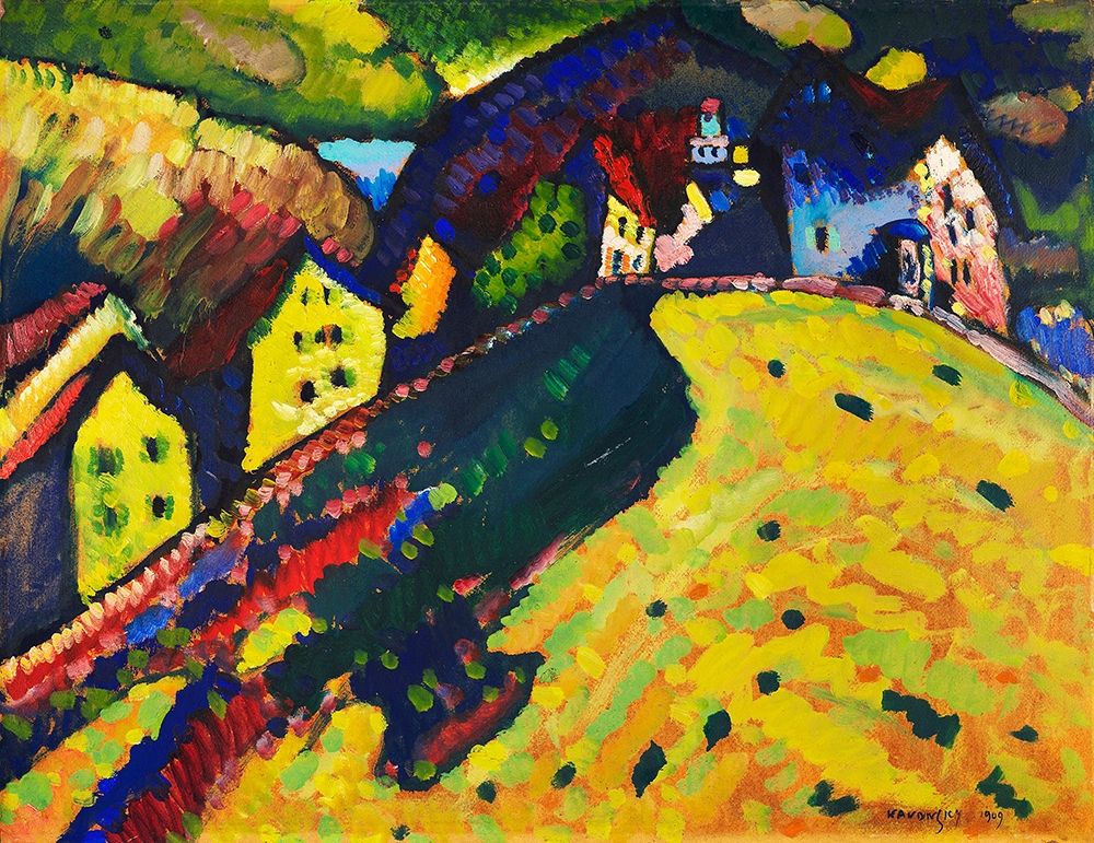 Houses at Murnau 1909 art print by Wassily Kandinsky for $57.95 CAD