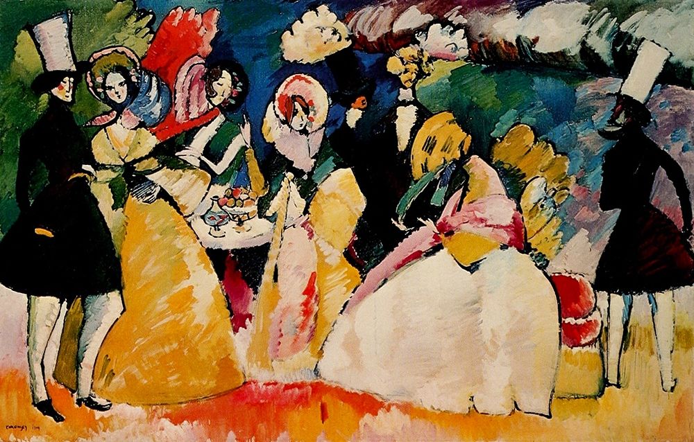 Group in crinolines 1909 art print by Wassily Kandinsky for $57.95 CAD